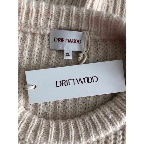 Driftwood Geometric 3D Tassel Pom-Pom Sweater Women's XL Cream NEW - Picture 5 of 9